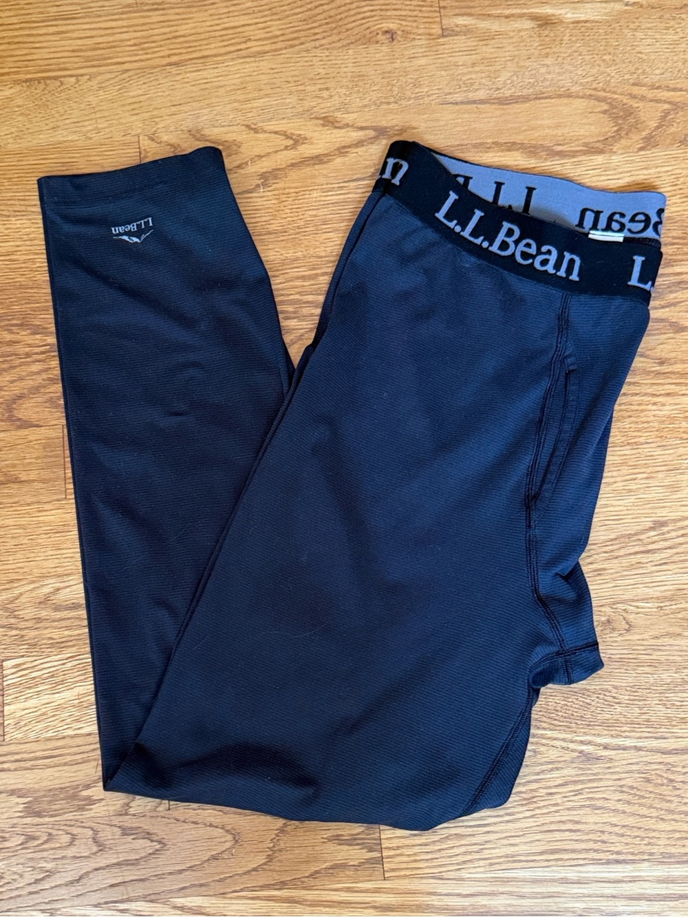 L.L.Bean Black Base Layer Midweight Pants Men’s Size XL